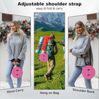 ALEVMOOM Upgraded Collapsible Stool with Thickened Cushion 18.1",600Lbs Max Weight Wider & Taller Pop Up Stool, Heavy Duty Portable Retractable Folding Chair or Travel Foot Rest for Camping, Outdoors