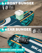 11'6×35" Super Wide Inflatable Paddle Board, Ultra Stable Stand Up Paddleboards for 450lb/3 People/Family/Big Size, Shoulder Strap, 5 Handles, 100L Backpack, All-Round Sup Board, US Fin