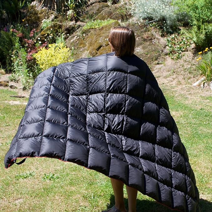 Horizon Hound Down Camping Blanket - Outdoor Travel Quilt | Sustainable, Insulated, Lightweight & Warm Gear for Sleep, Camping, Stadium, Hiking & Festivals | Water Resistant, Packable & Compact