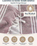 LANE LINEN Pool Towels, Turkish Beach Towels Oversized Set of 6, Pre-Washed, No Shrink, Quick Dry Travel Towel, Beach Towel for Women, Absorbent & Sand Free Towel, 39"x71" - Summer Color