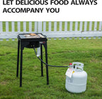 Outdoor Propane Burner Camping Stove Gas Burner with Adjustable Legs Ideal for Camping, Home Brewing, Turkey Frying and Maple Syrup Boiling