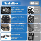 Crampons Ice Cleats for Shoes and Boots Traction Snow Cleats with 9 Studs Snow Cleats Chains Non Slip Rubber Crampons for Hiking Boots Men Women Ice Snow Winter Walking Climbing Fishing