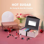 Hot Sugar Beginner Makeup Kit - 92 Piece Makeup Set for Women, Complete Full Face Cosmetics Collection, Ideal Makeup Gift Set (White)