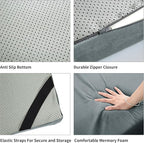 HOMBYS 3 INCH Thick Waterproof Memory Foam Camping Mattress for Outdoor Sleeping, Portable Roll Up Mattress Pad Mat for Travel Truck Bed Tent