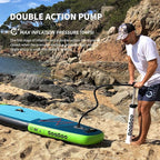 Inflatable Stand Up Paddle Board Includes Paddle, Dual Action Pump, and Accessories 11ft Lightweight iSUP, 33"*6" Wide Stable Design, Anti-Slip EVA Deck, Paddle Board for Adults