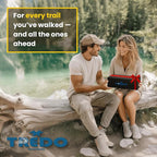 TREDO Premium Collapsible Trekking Poles - Ultralight Aluminum & Carbon Fiber - Adjustable Folding Hiking Poles - Lightweight for Men & Women - Comfortable Cork/EVA Grips - 2pc Set