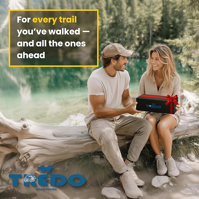 TREDO Premium Collapsible Trekking Poles - Ultralight Aluminum & Carbon Fiber - Adjustable Folding Hiking Poles - Lightweight for Men & Women - Comfortable Cork/EVA Grips - 2pc Set