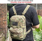 Tactical Mini Molle Hydration Pack,Molle Hydration Carrier with US Flag Water Resistant,Hydropack for Tactical Vest Backpack