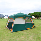 KTT Instant Tent 6 Person(C),Large Family Cabin Tents,Automatic Tent Build Quickly in 60S,2 Rooms,2 Top Windows,3 Doors and 3 Windows with Mesh,Waterproof,Big Tents for Outdoor,Picnic,Camping