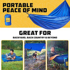 Wise Owl Outfitters Camping Hammock – 500lbs Portable Hammock with Tree Straps - Travel, Backpacking, Hiking, Outdoors Camping Gear - Single or Double