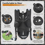 MARCHWAY Tactical Molle Hydration Pack with 2.5L TPU Water Bladder, Compact Yet Spacious Military Backpack for Hiking, Cycling, Backpacking, Hunting, Running