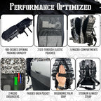 AMERICANPHOENIX 45L Elite Tactical Backpack | 3X Stronger Work & Military Backpack | Water Resistant and Heavy Duty | 3 Day MOLLE Bug Out Bag (Snow Leopard)