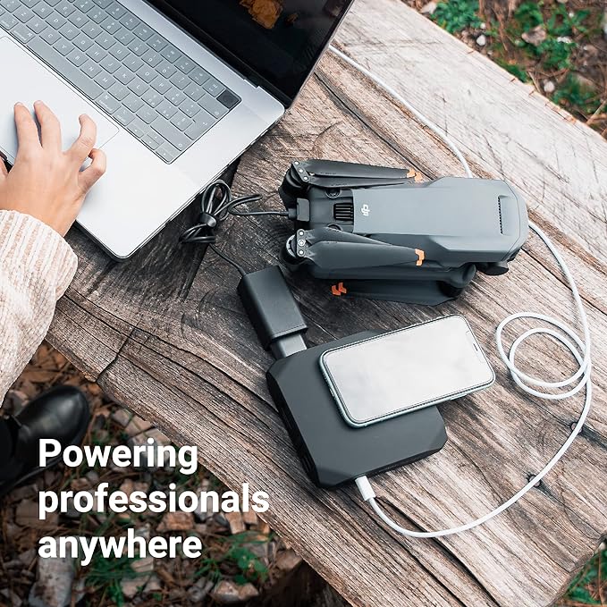Omni 20+ Professional Premium Portable Power Bank with AC Outlet 20,000mAh/71Wh,Laptop Power Bank,Universal Charger for All Devices, Fast Charging USB-C & QC 3.0, Travel-Friendly Power Solution