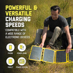 SunJack – 40 Watt Foldable Solar Panel, ETFE Waterproof Portable Solar Panel with Kickstands, USB-C PD30W, USB-A QC3.0, DC Output, Solar Panels for Camping, Hiking, Emergency Power