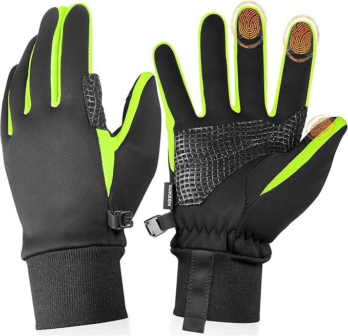 Sukeen Winter Gloves Men Women, Touchscreen Anti-Slip Warm Mens Gloves for Running Driving Cycling Hiking Biking Outdoor