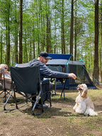 TIMBER RIDGE Folding Oversized Rocking Camping Chair, 400lbs Capacity Portable Outdoor Rocker with Hard Armrests, Cup Holder & Side Pocket, Quick-Fold Design for Outdoor, Patio, Lawn, Gray