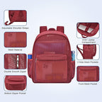 USPECLARE Heavy Duty Semi-Transparent Mesh Backpack，See Through College Student Backpack