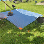 Pocket Beach Blanket Large Foldable Picnic Mat Portable Lightweight Camping Tarp Tent Blankets Washable Rug Quick Dry Compact Beach Mats Hiking Outdoor Essentials (Gray/Green118*110" / 9.19ft×9.84ft)