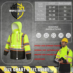 Hi Vis Safety Rain Jacket for Men Women Waterproof Breathable Rain Gears with Mesh Lining Black Bottom Lightweight Work Jacket (4XL/5XL)