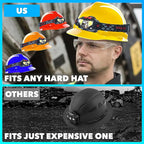 Skywin Hard Hat Light, Headlamp Rechargeable,2 Pack Lightweight USB, XPG+COB 3 LED 200 Lumen Camping Helmet Light for Adults with Red Light IP44 Waterproof