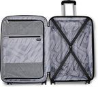 American Tourister Stratum 3.0 Medium 24-Inch Spinner, Airline Approved, Durable Hardside Luggage, Expands 1.5", RightHeight™ Adjustable Handle, Black