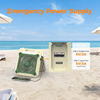 KITWLEMEN 10.2 Inch Solar Camping Fan with Light- Rechargeable Battery Operated Fan, 38H Run Time, 3 Speed, 6H Timer, SOS Signal, Portable Desk Fan for Camping Fishing RV Trips Hurricane Power Outage