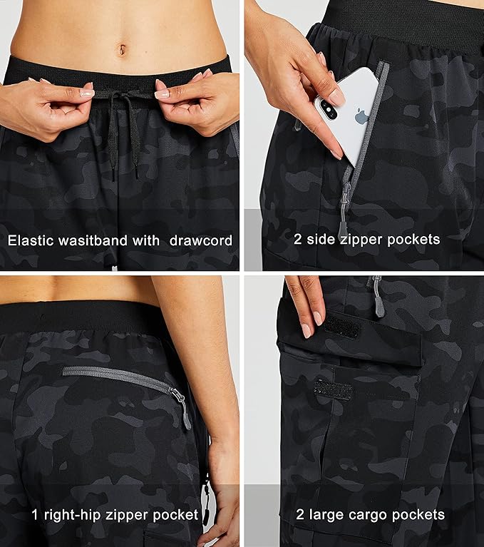 Libin Women's Cargo Joggers Lightweight Quick Dry Hiking Pants Athletic Lounge Casual Travel
