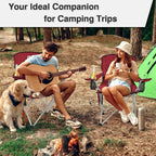 Camping Chair, Portable Folding Outdoor Chair with Arms, Cup Holder and Carry Bag