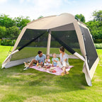 12' X 12' Screen House Room - Camping Screen Tent 8-10 Person&Instant UV Resistant Sun Shelter,Easy to Set up&Mosquito net Tent&Waterproof,Suitable for Family Camping Trip,Backyard,Picnic