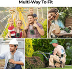 AMACOOL Portable Waist Fan Clip On, MAX 40H Work Time, 10000mAh Rechargeable Wearable Shirt Fan with Light, 16000RPM Powerful 5 Speed Belt Fans Personal Cooling Fans for Outdoor Jobsite Camping Travel