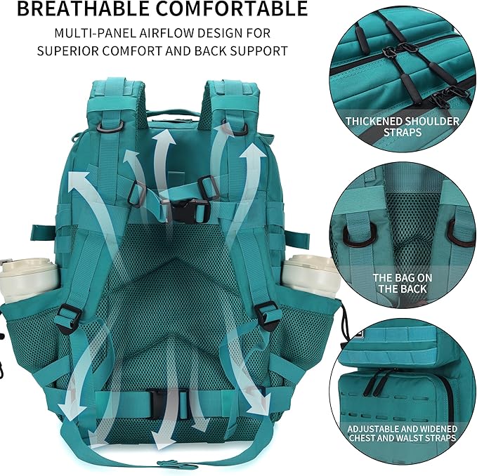 Military Tactical Backpack 45L/25L 3 Day Assault Pack Molle Daypack Hiking Backpack for Men and Women