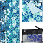 Elite Trend Quick Dry Towel Large 63x31 Inch - Microfiber Beach Towel - Perfect for Beach, Travel, Swimming, Pool, Yoga, Hiking, Camping - Lightweight, Fast Drying, Compact for Adults (Hibi)