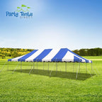 Party Tents Direct 20'x40' Weekender Canopy Pole Tent - Easy Up Canopy Tent with 160 Person Capacity - Outdoor Canopies for Parties, Weddings, & Events (Blue/White Top)