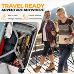 Foxelli Lightweight Trekking Poles – Compact Walking Sticks with Quick Locks, Ergonomic Cork Grip & All-Terrain Accessories – Adjustable Collapsible Poles for Travel & Hiking