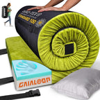 3 Inch GAIALOOP Thick Memory Foam Camping Mattress Sleeping Pad [Car/Tent/Cot] Glamping Portable Floor Mat Roll Up Futon Mattress for Guests Sleepover