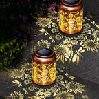 Hyrion Sunflower Solar Lanterns Outdoor Waterproof Metal Hanging Lights, Garden Decor Gifts for Women, Mom, Grandma Solar Decorations for Yard, Patio, Backyard, Porch, Lawn, Walkway, Tabletop