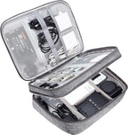 SELLYFELLY Electronic Bag Travel Cable Accessories Bag Waterproof Double Layer Electronics Organizer Portable Storage Case for Cable, Cord, Charger, Phone, Adapter, Power Bank, Kindle, Hard Drives