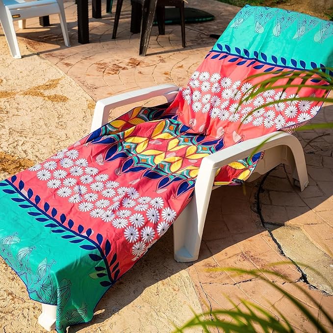 Quick Dry Towel Extra Large 78x35 Inch - Microfiber Beach Towel - Perfect for Beach, Travel, Swimming, Pool, Yoga, Hiking, Camping - Lightweight, Fast Drying, Compact for Adults (Bohemian)