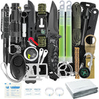 Survival Kits 37 in 1, Gifts for Men Dad Husband Valentine's Day, Emergency Survival Gear and Equipment, Camping Hiking Outdoor Adventure Cool Gadgets, Stocking Stuffers