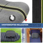 Hikenture Camping Pillow Ultralight, Inflatable Pillows with Removable Cover, Compact Portable Backpacking Pillow, Ergonomic Blow Up Camp Pillows, Washable Air Pillow for Hiking, Beach, Travel (Grey)