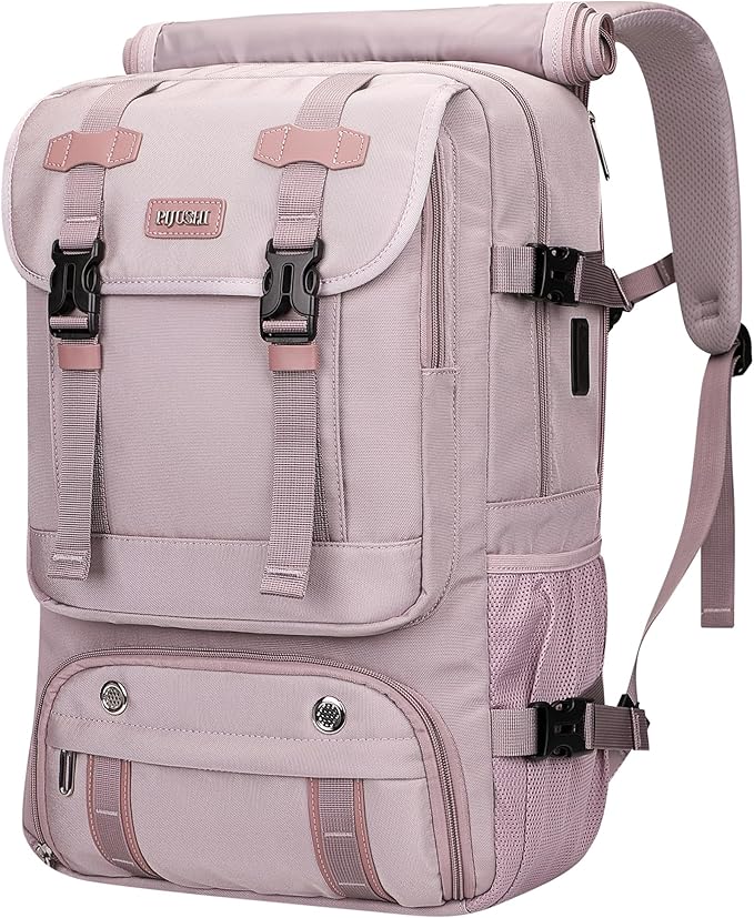 PIJUSHI Travel Backpack for Women Carry on Luggage Backpack Flight Approved Convertible Duffle Bag Fit 16 Inch Laptop(PE037 Light Purple)