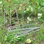 9 Inch Tent Stake Yard Inflatable Stakes Metal Tent Pegs Heavy Duty Ground Stake Fence Hooks Camping Spikes for Canopies, Tarp and Outdoor Christmas Decorations (12)