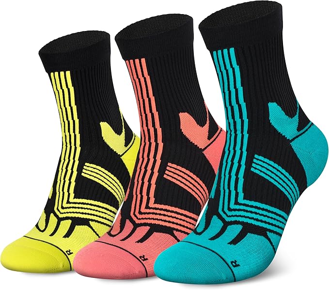 Hylaea Quarter Athletic Running Socks No Blister, Cushion Moisture Wicking Socks for Cycling Sport