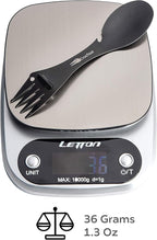 Spork Ultra Lightweight and Strong 5 in 1 Camping Utensil Set-Spoon+Fork+Knife+Peeler+Bottle Opener+Bag+Carry case. Ideal for Outdoors, Home or Office