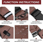 Anti Theft Crossbody Travel Bags for Women Men Cross Body Slim Sling Handbags with S Hook Antitheft