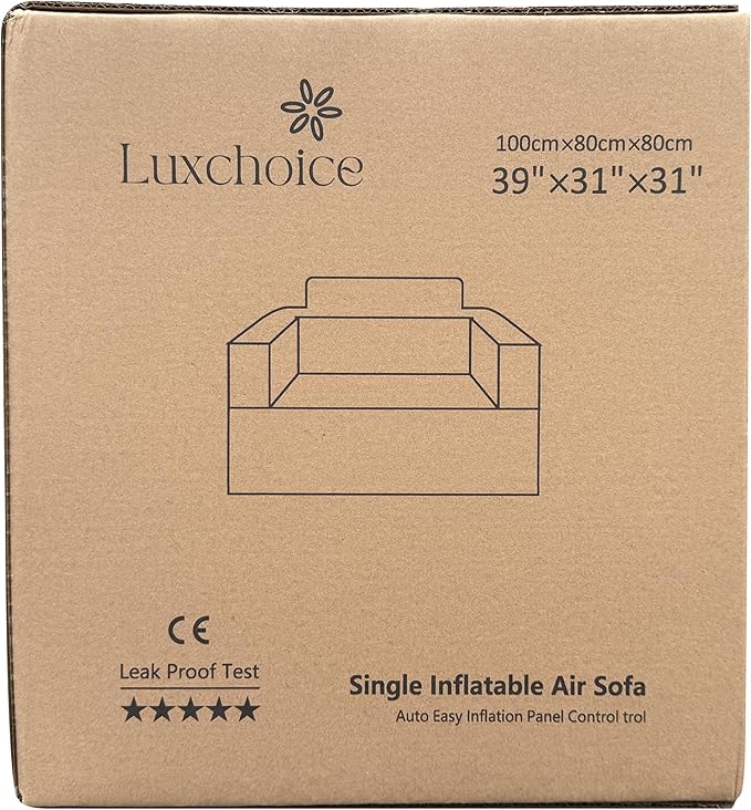 Inflatable Couch Premium Oxford Cloth Inflatable Sofa with Built-in Pump Rechargeable Portable Blow Up Couch for Camping Outdoor Travel Home Guests Backyard Patio