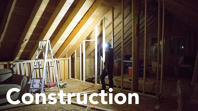 OPTIMAL VENTURES LED Headlamp Liteband Super Lightweight Flex 300 Lumen Bright Head Lamp, AAA Battery Powered Headlamps, Camping, Running, Hard Hat Light, Best Rated for Forehead Flashlight, Blue