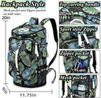 Gym Duffle Bag Backpack with Shoe Compartment,4 ways Travel Backpack for Women and Men,Multi-Functional Weekender bag with Waterproof Layer&Laptop Compartment for Fitness, Travel,Camping