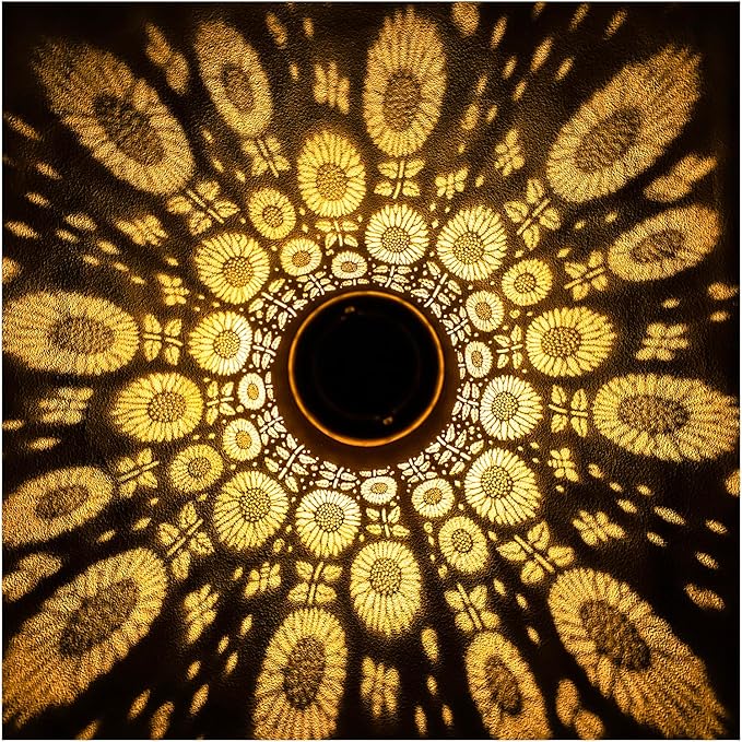 Sunflower Solar Lanterns Outdoor Waterproof Hanging Solar Lights Sunflower Gifts for Women/Men/Sunflower Lovers Gifts Metal Decorative LED Sunflower Lanterns for Garden Decor,Patio,Lawn,Pathway,Yard