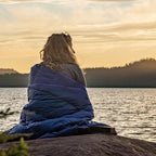 Horizon Hound Down Camping Blanket - Outdoor Travel Quilt | Sustainable, Insulated, Lightweight & Warm Gear for Sleep, Camping, Stadium, Hiking & Festivals | Water Resistant, Packable & Compact